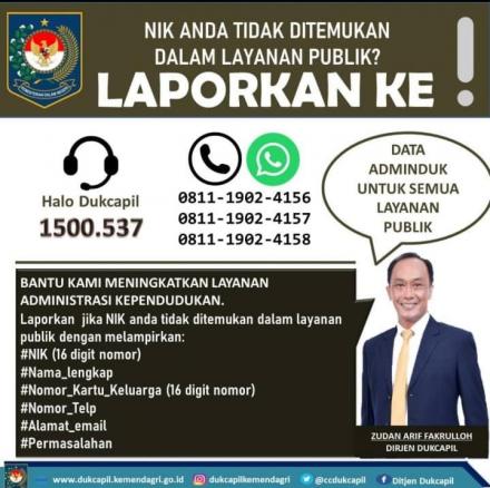 NIK ANDA TIDAK DITEMUKAN DALAM LAYANAN PUBLIK?